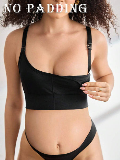 3-Pack Seamless Nursing Bra Set - High Rise Wireless Maternity Bras with Adjustable Straps and Medium Stretch