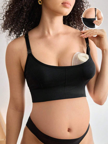 3-Pack Seamless Nursing Bra Set - High Rise Wireless Maternity Bras with Adjustable Straps and Medium Stretch