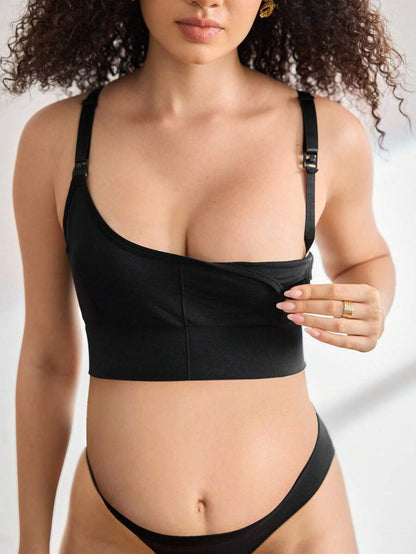 3-Pack Seamless Nursing Bra Set - High Rise Wireless Maternity Bras with Adjustable Straps and Medium Stretch