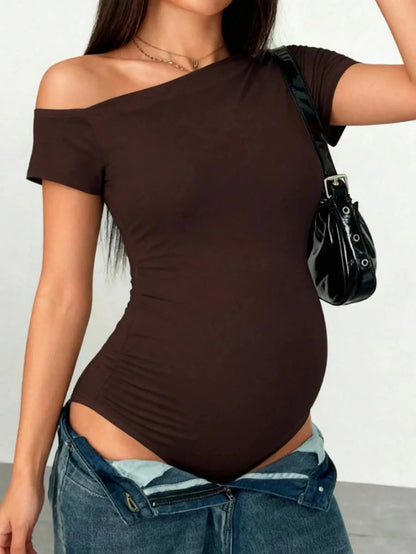Cotton Maternity Tank Top - Slim Fit High Stretch Strappy Cami - Sleeveless Summer Beach Casual Pregnancy Ribbed Knit Basic