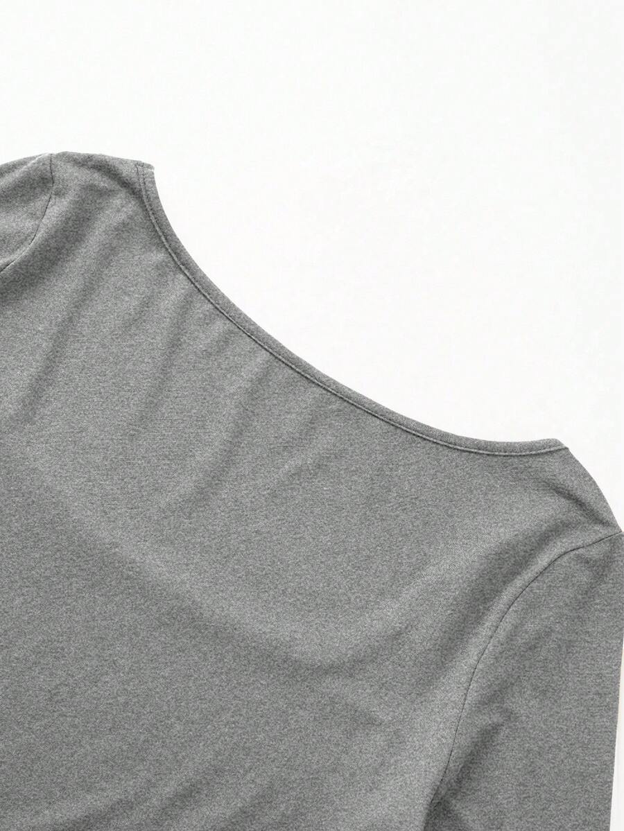 Maternity Bodysuit - Crew Neck Long Sleeve High Elasticity Casual Daily Wear, Pink
