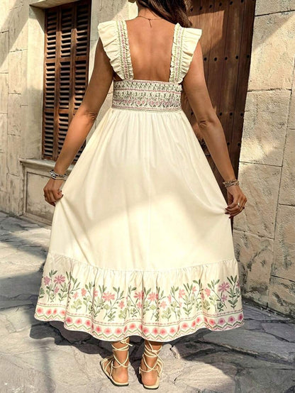 Maternity Casual Floral Print Sleeveless Dress