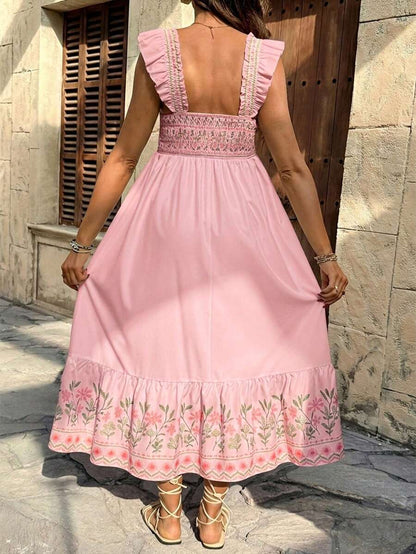 Maternity Casual Floral Print Sleeveless Dress