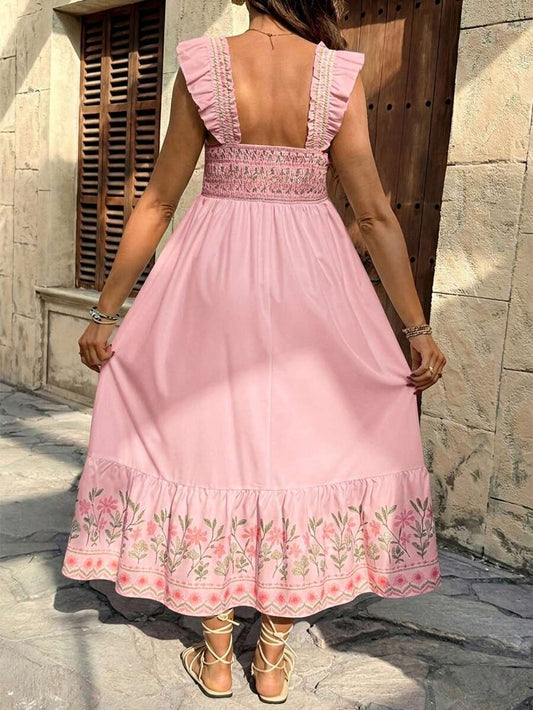 Maternity Casual Floral Print Sleeveless Dress