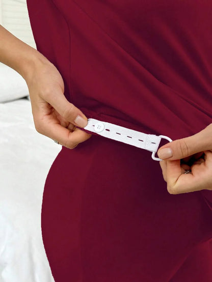 Maternity Button Front Shirt and Pants Loungewear Set Women Casual Sleepwear