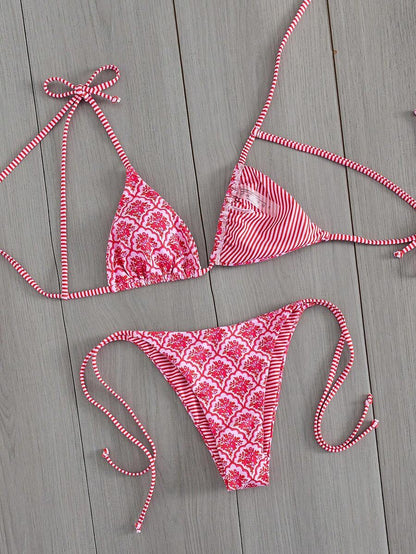 Swim Vcay Fashionable & Sweet Shoulderless Bikini With Side Bow, Wire-Free & Removable Pad, Sexy Women 2 Pieces Swimsuit For Beach & Airport For Summer Beach Vacation
