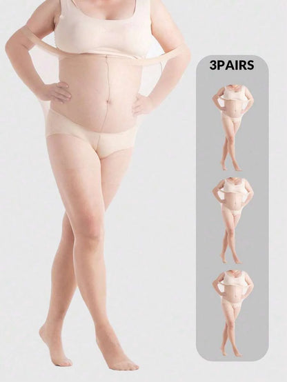 Maternity Pantyhose 1-3 Pairs - Elegant Plus Size High Waist Non Slip Anti Snag, Daily Wear