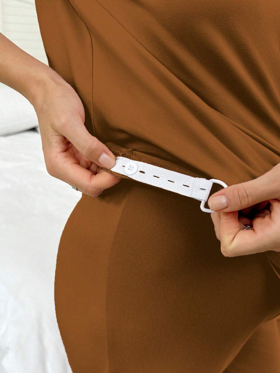 Maternity Button Front Shirt and Pants Loungewear Set Women Casual Sleepwear
