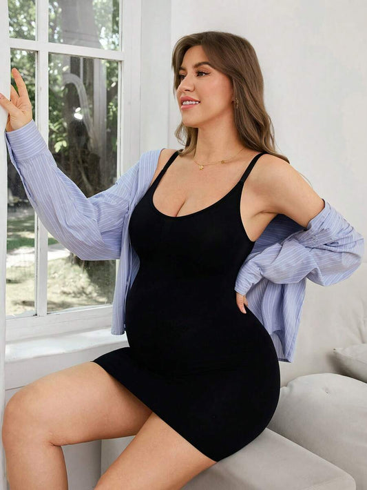 Maternity & Postpartum Seamless Shapewear Dress - Soft Elegant Daily Wear Slip