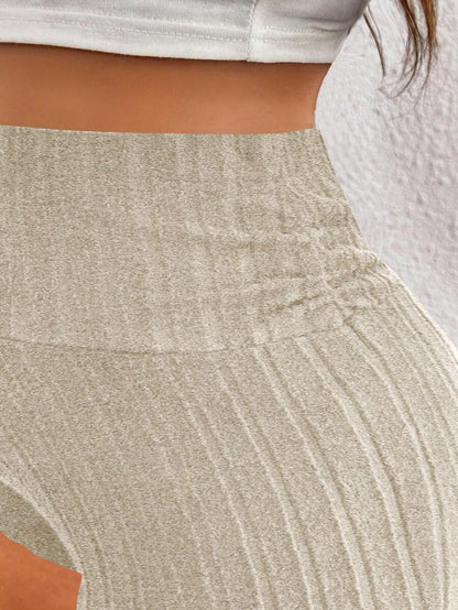 Black Rib-Knit Maternity Shorts - Ultra High Waist Elastic Comfort Pregnancy Shorts for Daily Wear with Button Detail