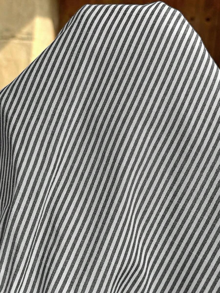 Maternity Striped Mini Shorts - Bow Front, Loose Fit, Ultra High Waist, Blue and White