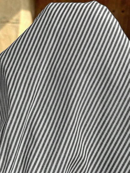 Maternity Striped Mini Shorts - Bow Front, Loose Fit, Ultra High Waist, Blue and White