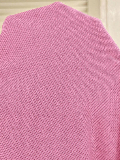 Maternity 2-Piece Bandeau Top and Adjustable Shorts Set - Side Slit, Slim Fit, Pink