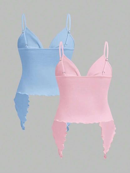 2-Piece Maternity Camisole Set – Front Twist Summer Top