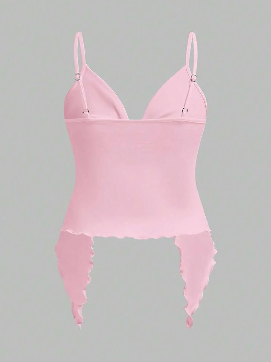 2-Piece Maternity Camisole Set – Front Twist Summer Top