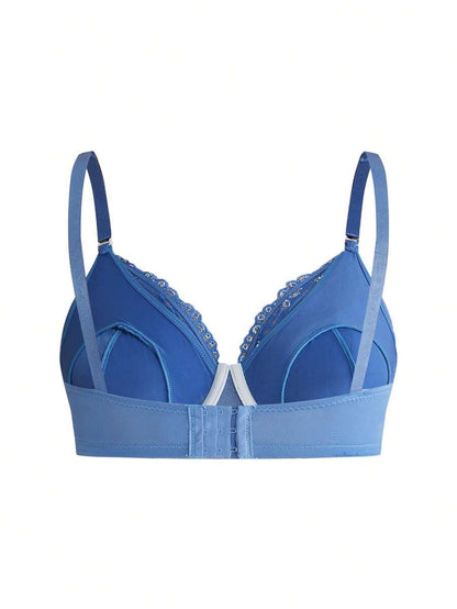 Plus Size Lace Nursing Bra - Hook Closure Underwire Lift Support, Breastfeeding Lingerie
