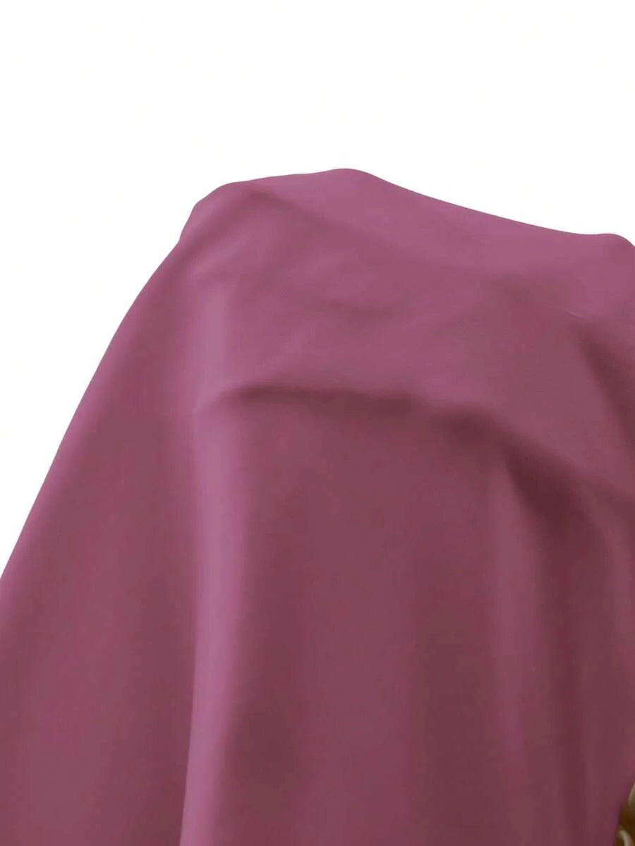 Maternity Elegant Blouse - V Neck, Batwing Three Quarter Sleeve, Asymmetric Hem, White