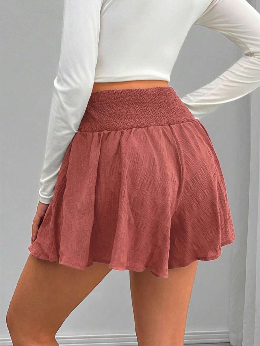 Maternity Track Shorts - Knot Detail, Loose Fit, Ultra High Waist, Minimalist, Black