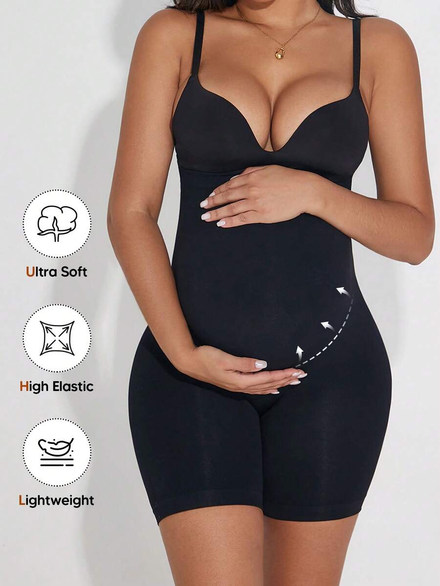 High Waist Seamless Maternity Shorts - Plus Size Anti-Chafing Sports & Cycling