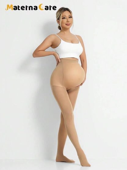 Materna Care Maternity Pantyhose - Sheer High Waist Fashionable Minimalist, Spring Summer