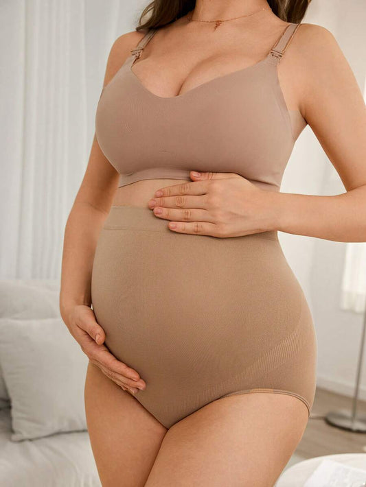 Maternity Underwear 2 Pack - Seamless High Waist Soft Elastic Non Restrictive Briefs, Pregnancy