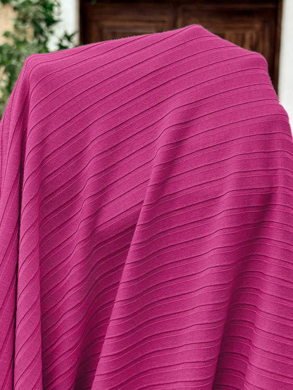Hot Pink Fitted Spaghetti Strap Maternity Mini Dress - Summer Sleeveless Knit Pencil Hem Cami Dress for Beach and Casual Wear