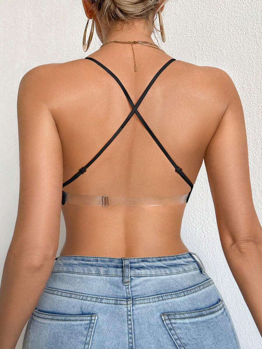 1pc Women's Underwire Front Closure Lace Bra, Sexy & Comfortable Lift And Support