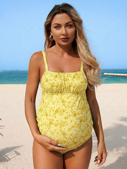 Maternity Boho Swim Top - Soft Stretch Elegant Western Style Beach Resort Swimwear