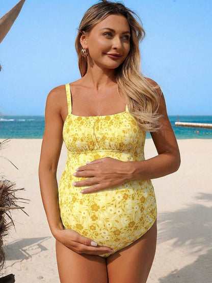 Maternity Boho Swim Top - Soft Stretch Elegant Western Style Beach Resort Swimwear
