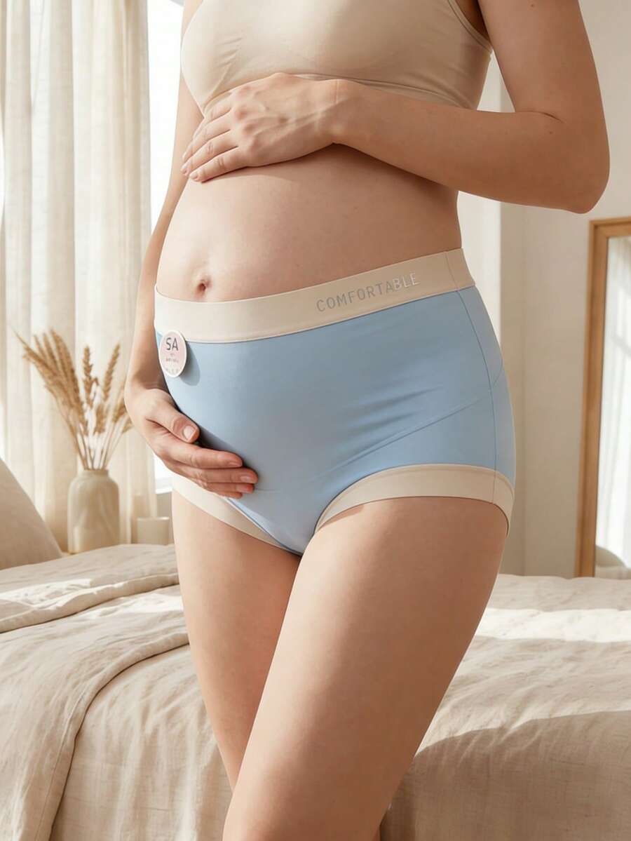 Maternity Modal Panties 4 Pack - Seamless Under Bump Postpartum Boyshort High Waist, Recovery