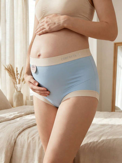 Maternity Modal Panties 4 Pack - Seamless Under Bump Postpartum Boyshort High Waist, Recovery