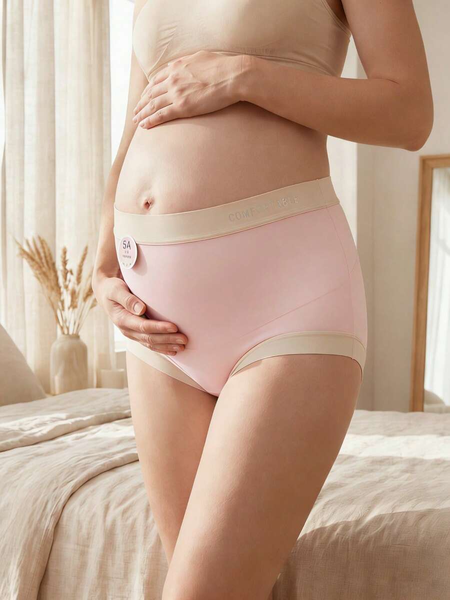 Maternity Modal Panties 4 Pack - Seamless Under Bump Postpartum Boyshort High Waist, Recovery