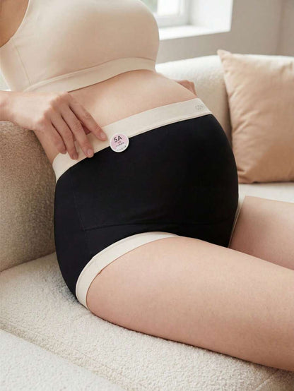 Maternity Modal Panties 4 Pack - Seamless Under Bump Postpartum Boyshort High Waist, Recovery