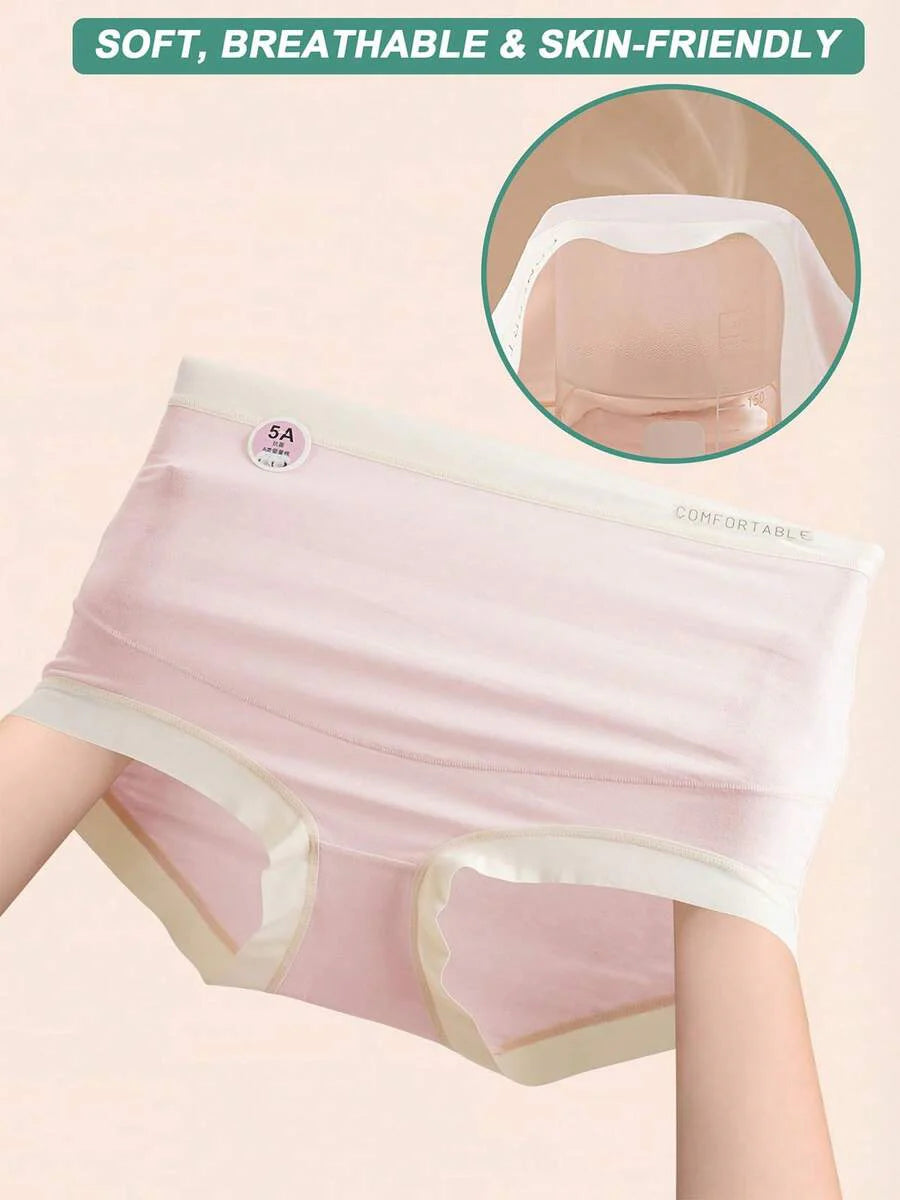 Maternity Modal Panties 4 Pack - Seamless Under Bump Postpartum Boyshort High Waist, Recovery