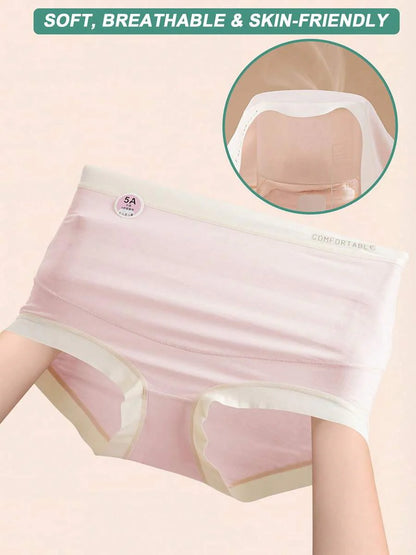 Maternity Modal Panties 4 Pack - Seamless Under Bump Postpartum Boyshort High Waist, Recovery