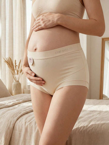 Maternity Modal Panties 4 Pack - Seamless Under Bump Postpartum Boyshort High Waist, Recovery