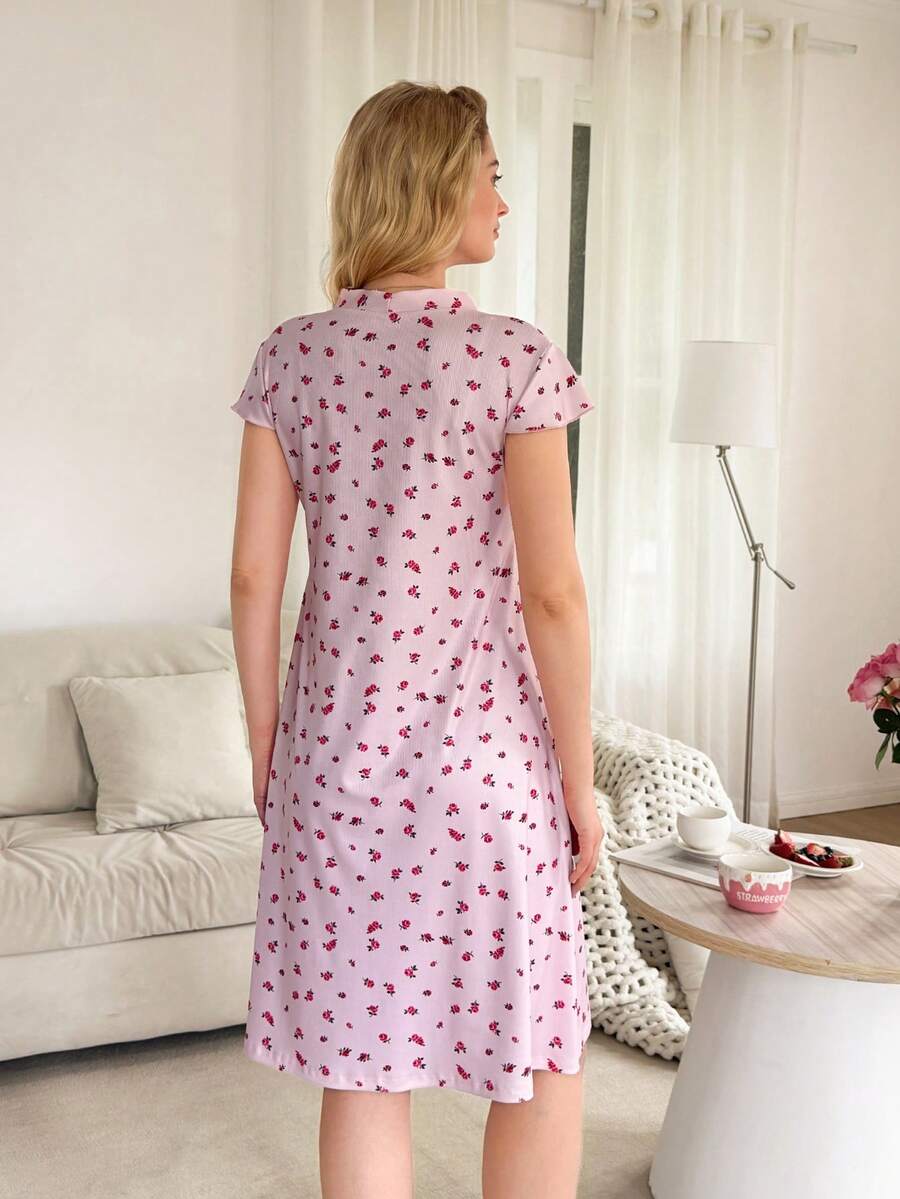 Moonlight&Mama Comfortable Nightgown – Soft Breathable Maternity Sleepwear, Cozy Pregnancy Loungewear for Women
