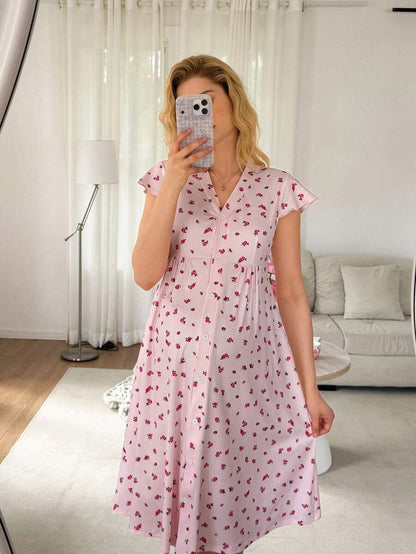 Moonlight&Mama Comfortable Nightgown – Soft Breathable Maternity Sleepwear, Cozy Pregnancy Loungewear for Women