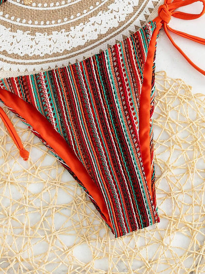 Swim Vcay Fashionable & Sweet Shoulderless Bikini With Side Bow, Wire-Free & Removable Pad, Sexy Women 2 Pieces Swimsuit For Beach & Airport For Summer Beach Vacation