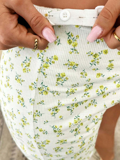 2-Piece Maternity Floral Pajama Set – Camisole & Shorts Summer