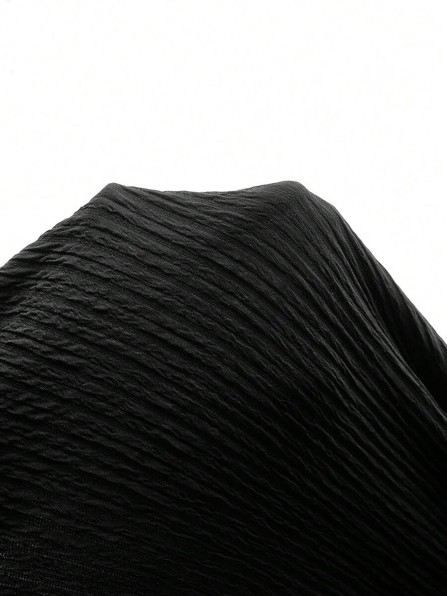 Pregnant Women Solid Color Metal Ring Decor Asymmetric Neckline Fitted Sleeveless Dress
