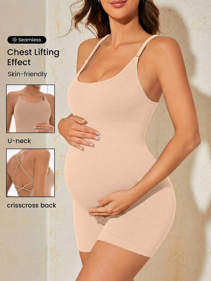 Double Layer Maternity Jumpsuit - Comfortable Seamless Pregnancy Romper