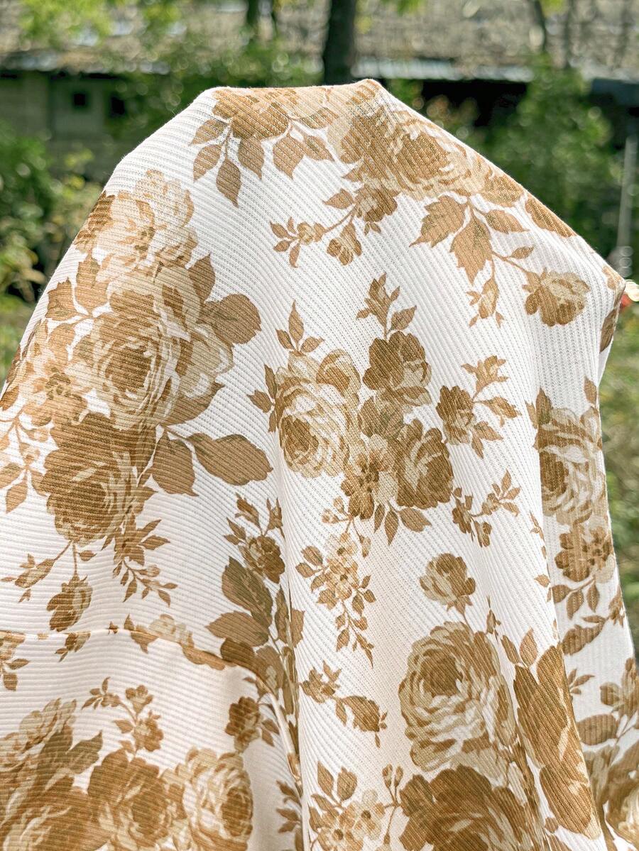 Yellow Floral Print Maternity Jumpsuit - Boho Square Neck Puff Sleeve Short Romper - High Waist Loose Fit Summer Beach Outfit