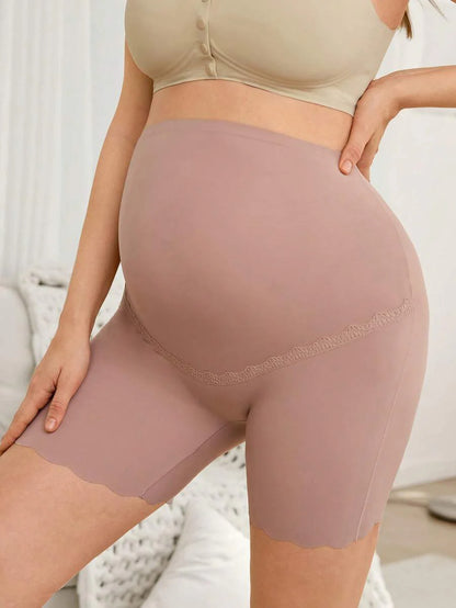 Maternity Underwear - Simple Solid Color High Waist Seamless Soft Stretch, Pregnancy Daily Wear