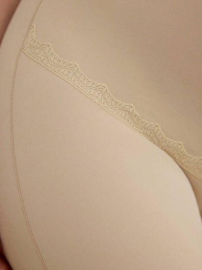 Maternity Briefs - Seamless Lace Patchwork Solid Color Shell Trim, Pregnant Women