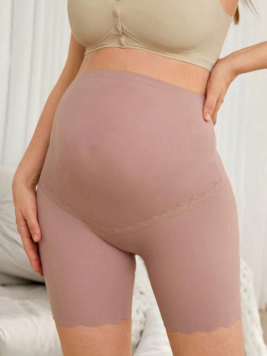 Maternity Underwear - Simple Solid Color High Waist Seamless Soft Stretch, Pregnancy Daily Wear