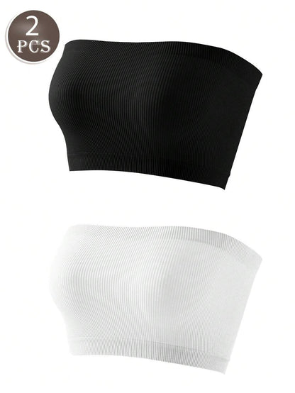 Maternity Nursing Bandeau 2 Pack - Seamless Wireless Comfortable High Cost Performance Breastfeeding