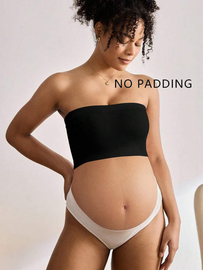 Maternity Nursing Bandeau 2 Pack - Seamless Wireless Comfortable High Cost Performance Breastfeeding