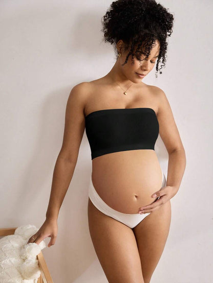 Maternity Nursing Bandeau 2 Pack - Seamless Wireless Comfortable High Cost Performance Breastfeeding