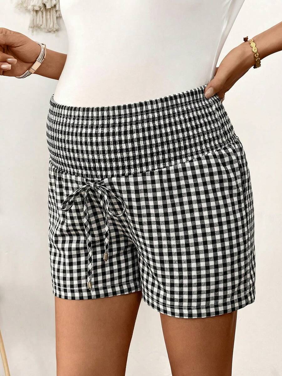 Dusty Pink 100% Cotton Maternity Shorts – Comfortable Drawstring Waist Track Shorts with Pockets for Summer Casual & Beach Wear